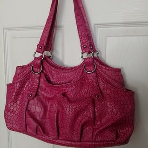 Jessica Simpson Pink Bag with subtle animal print